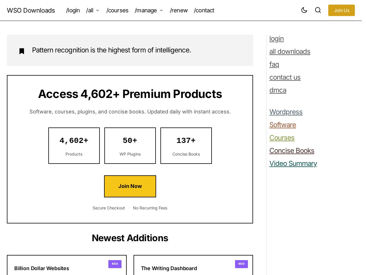 Screenshot of https://wsodownloads.io