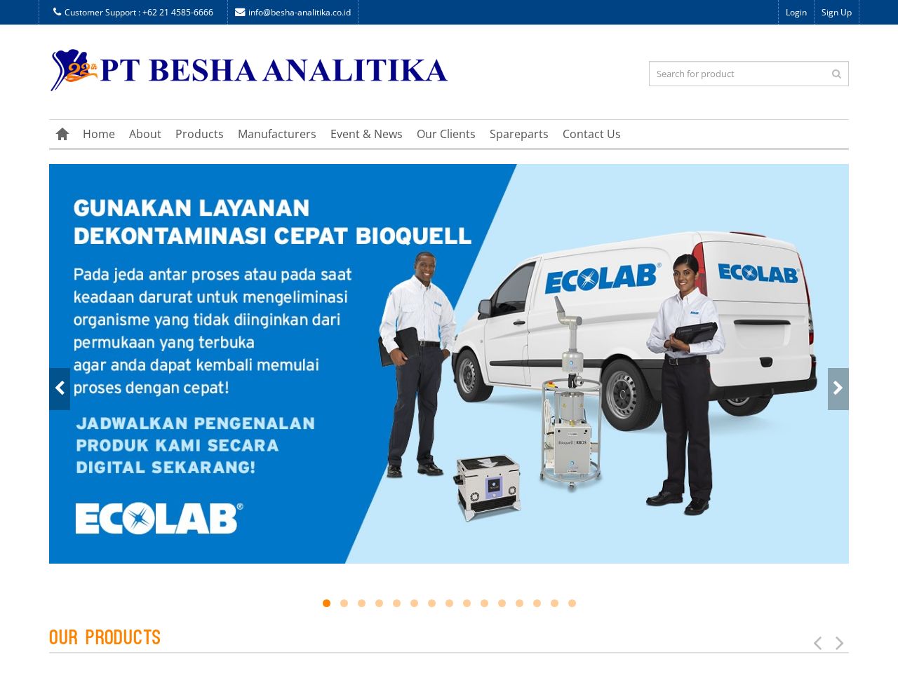 Screenshot of https://www.besha-analitika.co.id