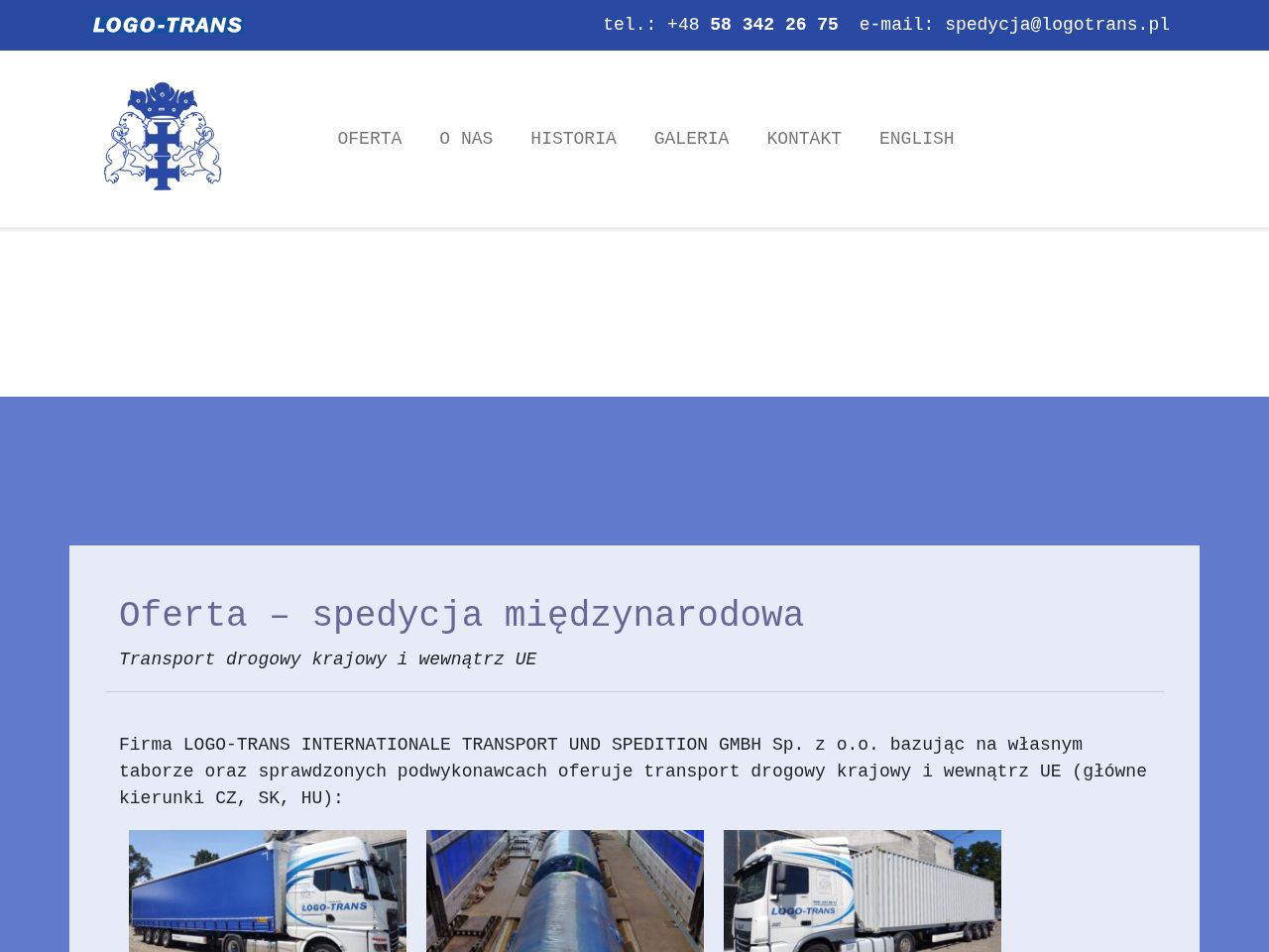 Screenshot of https://www.logotrans.pl