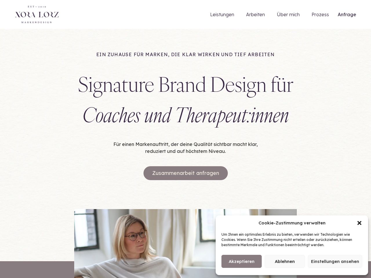 Screenshot of https://www.noralorz-design.de