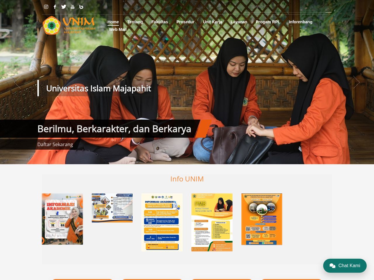 Screenshot of https://www.unim.ac.id